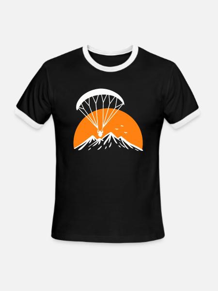 Paramotoring Retro Vintage - Men's Ringer T-Shirt - black/white