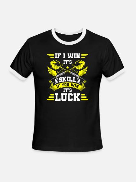 Darts Dartboards Target - Men's Ringer T-Shirt - black/white
