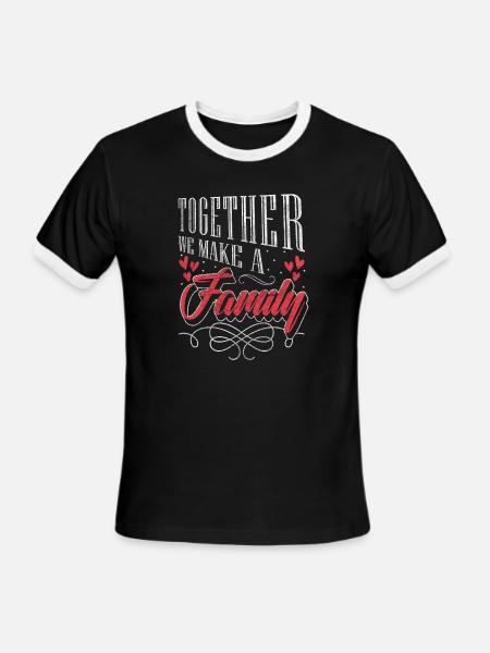 Family Meal Security - Men's Ringer T-Shirt - black/white