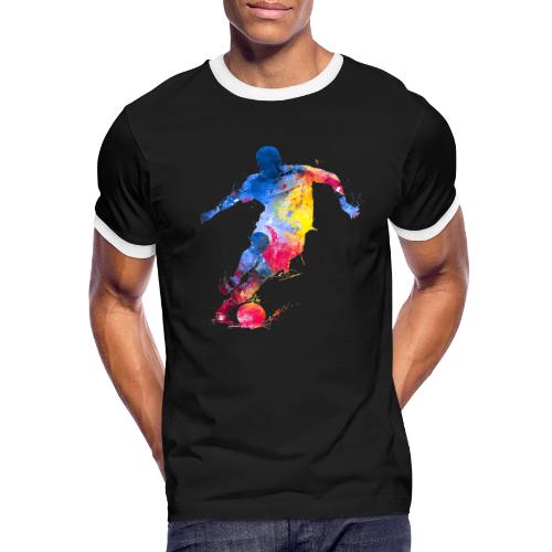 Soccer: Splash Kick - Men's Ringer T-Shirt