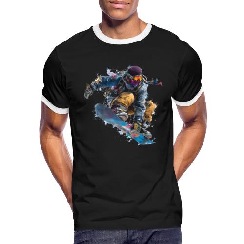 Snowboarding: Splash of Speed - Men's Ringer T-Shirt