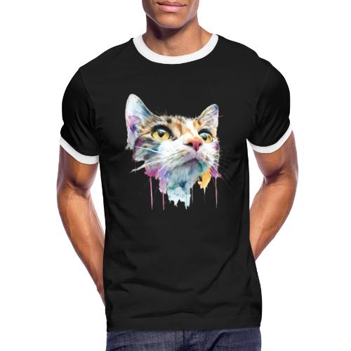 Chromatic Cat Splash - Men's Ringer T-Shirt