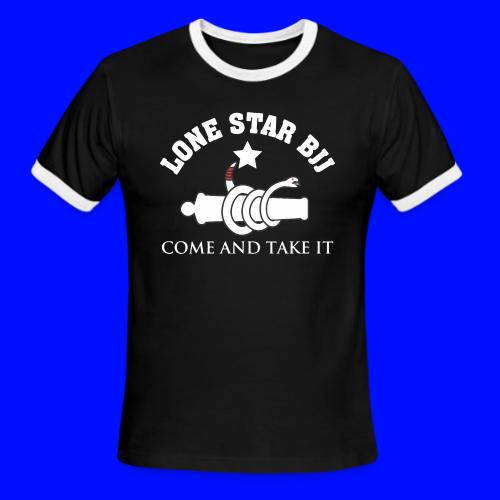 Lone Star BJJ - Come and Take It - White and Red - Men's Ringer T-Shirt