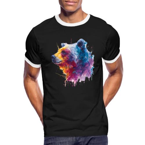 Watercolor Bear Portrait - Men's Ringer T-Shirt
