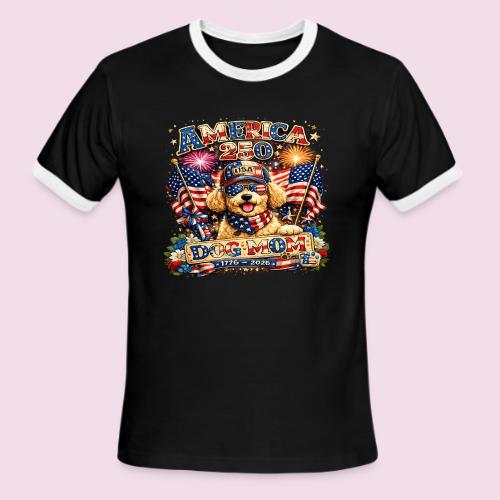 America 250 Dog Mom Patriotic Goldendoodle Shirt - Men's Ringer T-Shirt