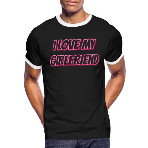 I Love My Girlfriend T-Shirt - Customizable - Men's Ringer T-Shirt