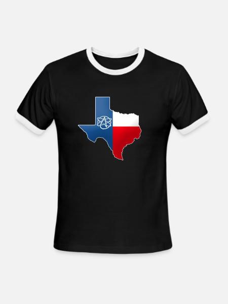 Texas Atheist - Men's Ringer T-Shirt - black/white