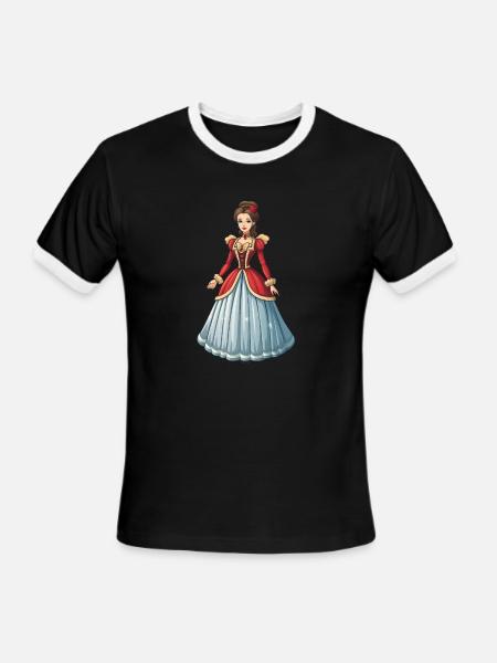 Nutcracker Figurine - Men's Ringer T-Shirt - black/white