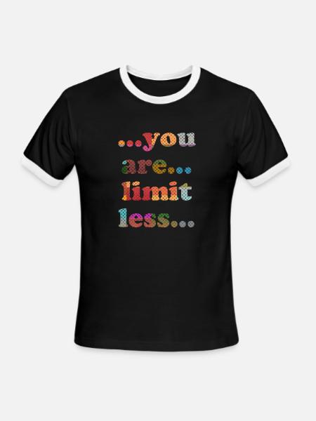 You are limitless - Men's Ringer T-Shirt - black/white