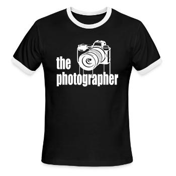 the photographer - Men's Ringer T-Shirt - black/white - Front - Jackson (183cm)