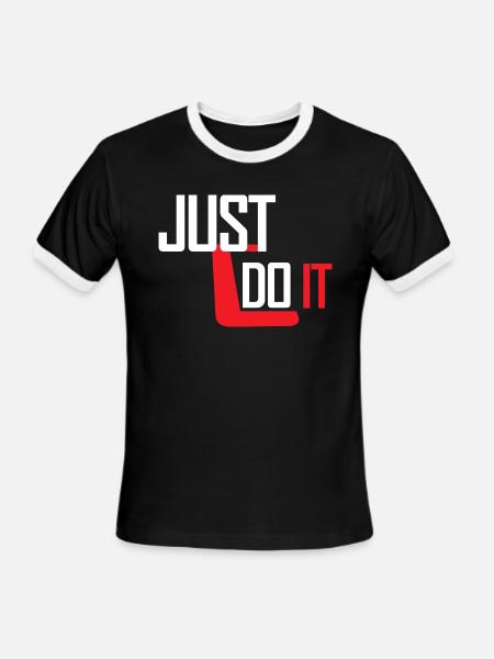 Just Do It - Men's Ringer T-Shirt - black/white