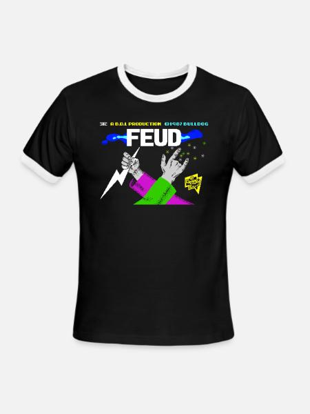 Feud Zx Spectrum - Men's Ringer T-Shirt - black/white