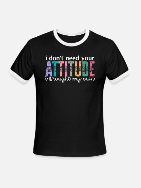 Motivational Funny Saying - Men's Ringer T-Shirt - black/white