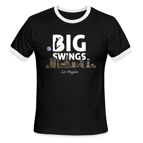 Los Angeles Skyline Big Swings Style - Men's Ringer T-Shirt