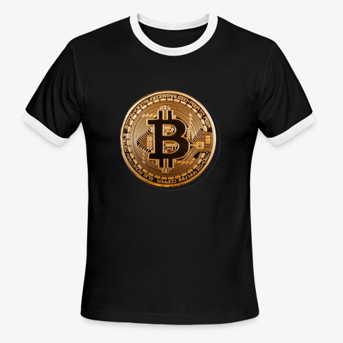 Bitcoin Coin - Men's Ringer T-Shirt
