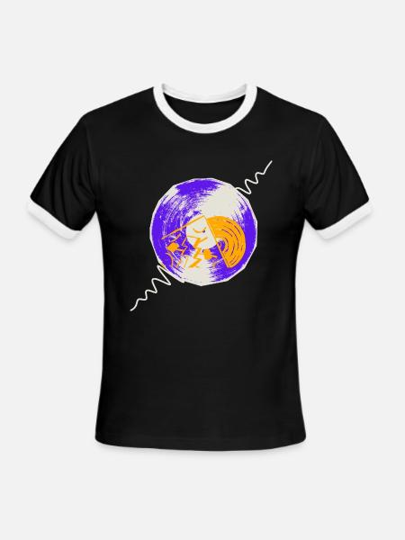 Vinyl - Men's Ringer T-Shirt - black/white