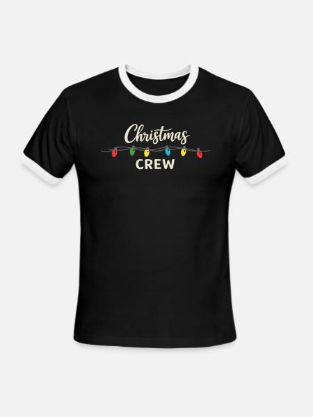 Christmas Crew - Men's Ringer T-Shirt - black/white