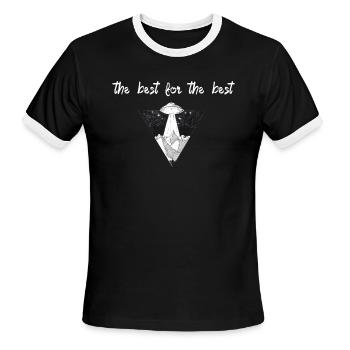 the best for the best - Men's Ringer T-Shirt - black/white - Front - Jackson (183cm)