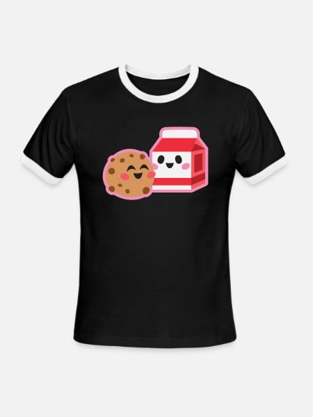 Cookie And Milk - Men's Ringer T-Shirt - black/white