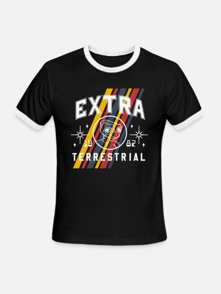 E.T. The Extra-Terrestrial 1982 - Men's Ringer T-Shirt - black/white