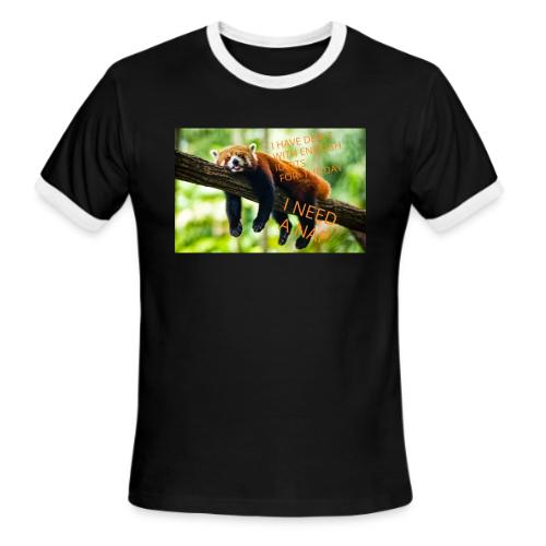 Fox napping meme - Men's Ringer T-Shirt