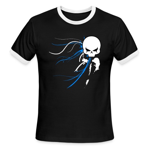 cyber skull bluw - Men's Ringer T-Shirt
