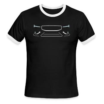 S 60 - Men's Ringer T-Shirt - black/white - Front - Jackson (183cm)
