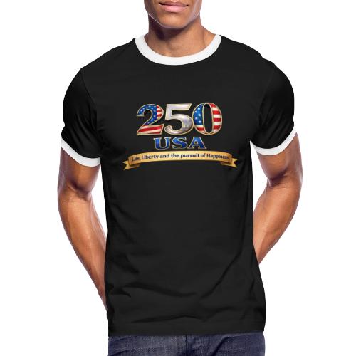 250 USA Liberty Banner - Men's Ringer T-Shirt