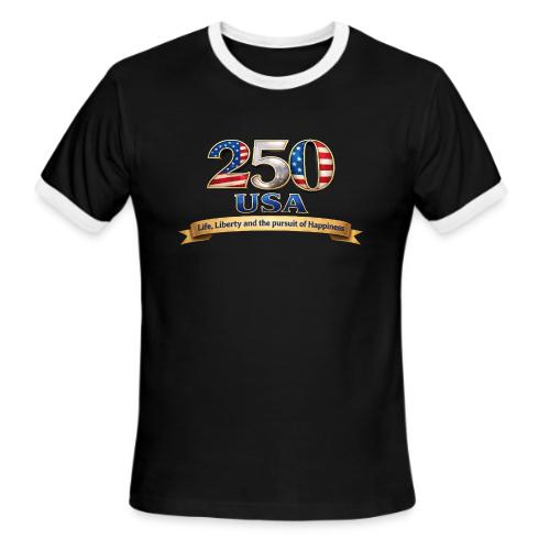 250 USA Liberty Banner - Men's Ringer T-Shirt
