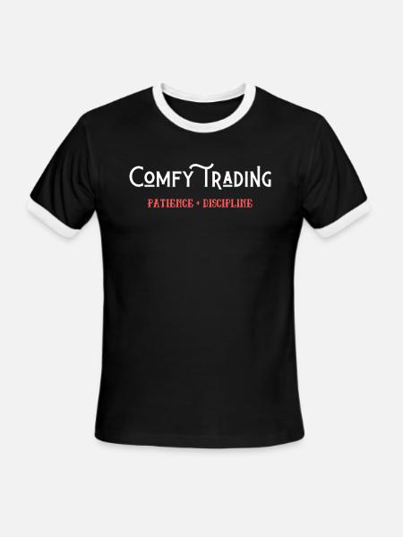 Comfy trading - Men's Ringer T-Shirt - black/white