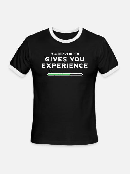 Gaming Motivational Quote - Men's Ringer T-Shirt - black/white