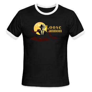 A Loose Cannon - Men's Ringer T-Shirt - black/white - Front - Jackson (183cm)