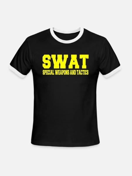 swat - Men's Ringer T-Shirt - black/white
