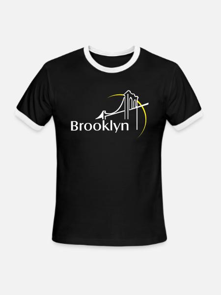 Brooklyn - Men's Ringer T-Shirt - black/white