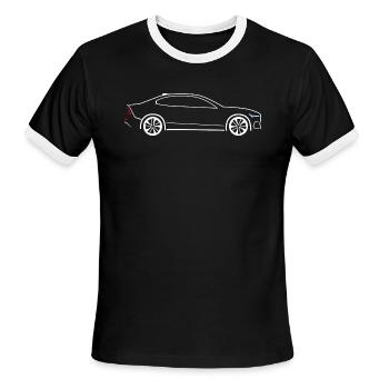 S60 - Men's Ringer T-Shirt - black/white - Front - Jackson (183cm)