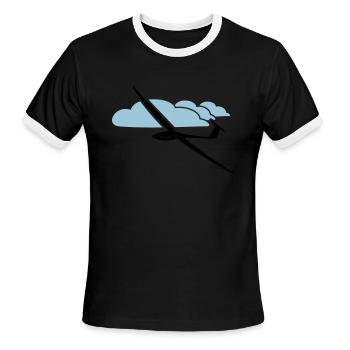 glider pilot gliding - Men's Ringer T-Shirt - black/white - Front - Jackson (183cm)