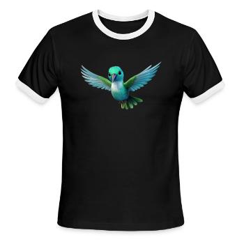 Parrot - Men's Ringer T-Shirt - black/white - Front - Jackson (183cm)