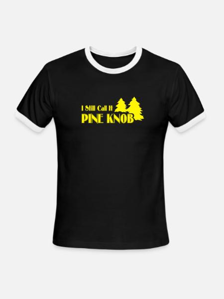 Pine Knob - Men's Ringer T-Shirt - black/white