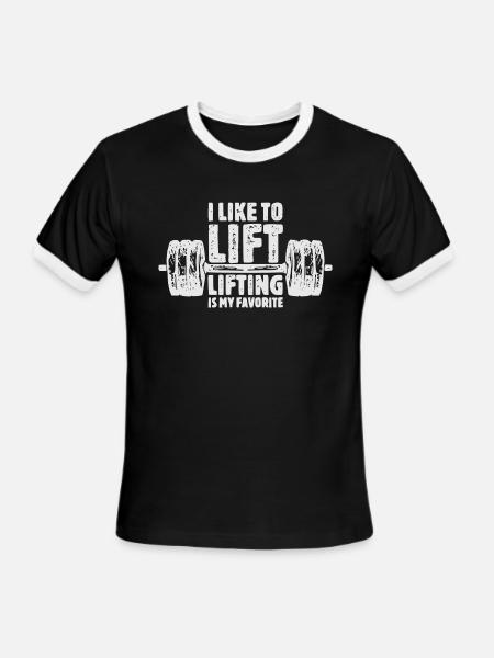 Weightlifting - Men's Ringer T-Shirt - black/white