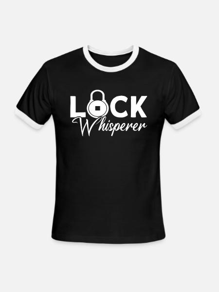 Lock Whisperer Locks Locksmith green - Men's Ringer T-Shirt - black/white