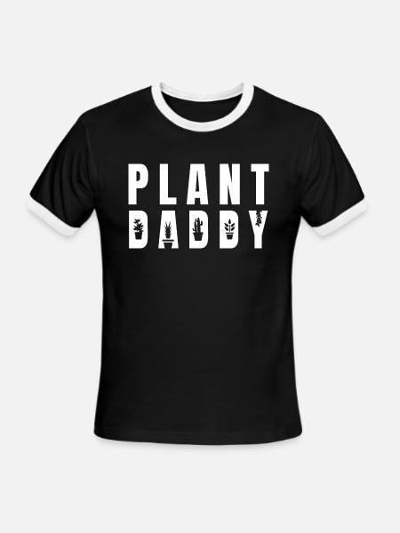 Plant Daddy - Men's Ringer T-Shirt - black/white