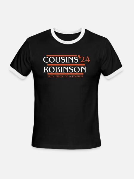 COUSINS 24 ROBINSON - Men's Ringer T-Shirt - black/white