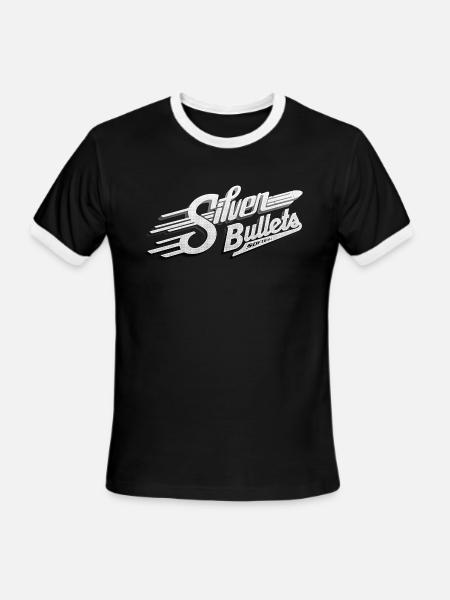 Silver Bullets Softball - Men's Ringer T-Shirt - black/white