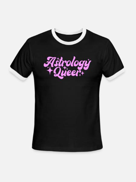 Astrology Queer - Men's Ringer T-Shirt - black/white