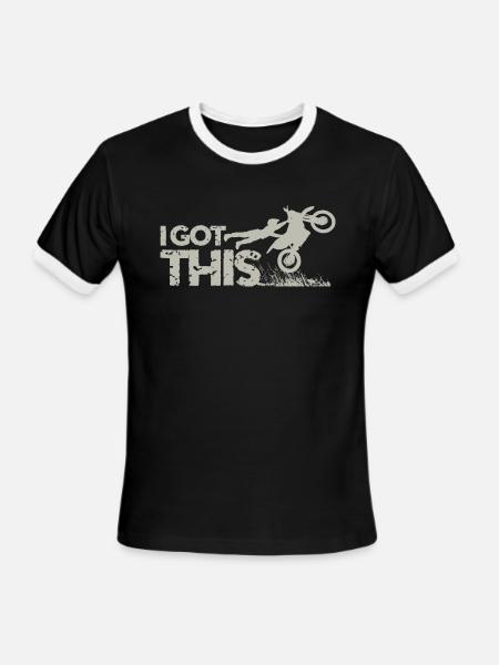 Motocross Dirt Bike I Got This - Men's Ringer T-Shirt - black/white