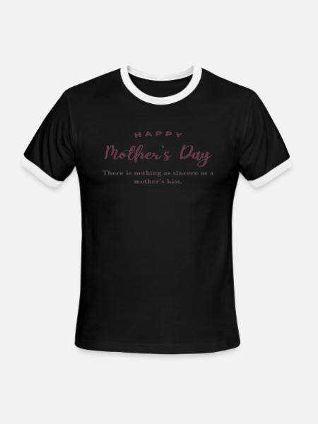 mothers day - Men's Ringer T-Shirt - black/white