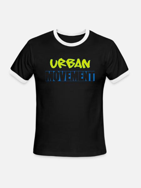 Urban Movement Neon Splash - Men's Ringer T-Shirt - black/white
