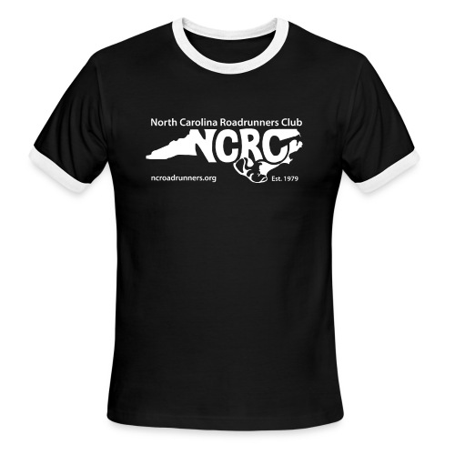 NCRC White Logo1 - Men's Ringer T-Shirt