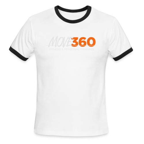 Move360 Logo LightGrey - Men's Ringer T-Shirt
