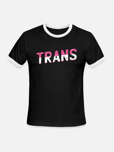 Trans - Men's Ringer T-Shirt - black/white